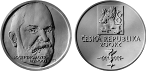 Pamětní mince vydaná ČNB u příležitosti 150. výročí narození J. Thomayera